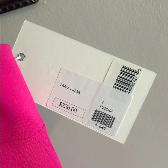 Likely Hot Pink Ruffle Mini Dress